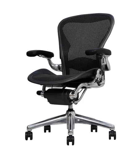 Herman Miller Classic Aeron Chrome Task Office Chair Ergonomic (Renewed) - Image 4